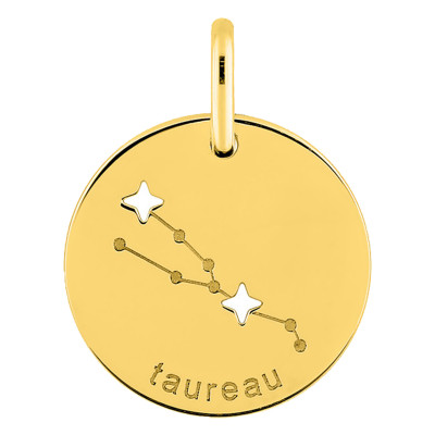Pendentif Constellation Taureau, Or jaune 750, 14mm - Emanessence