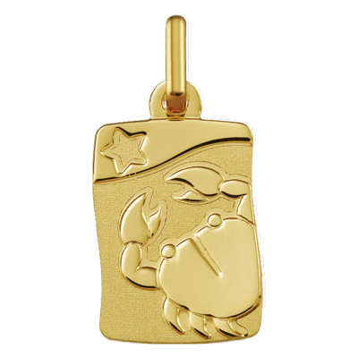 Pendentif Signe Astrologique Cancer, Or jaune 375, 10x15mm - Argyor