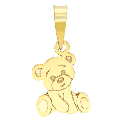 Pendentif Ours, Or Jaune 375, 7x9mm - Bambins