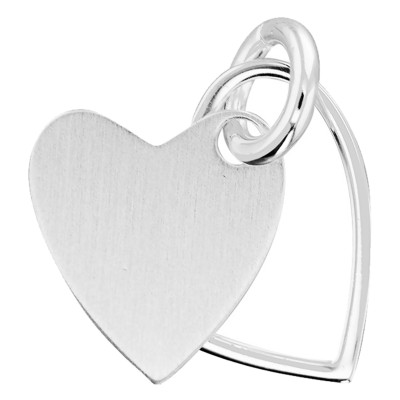 Pendentif Coeur ajouré, Argent, 16x18mm - Emanessence