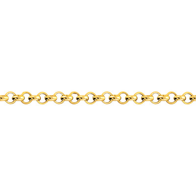 Chaîne Or jaune 750, Jaseron, longueur 45 cm - Manillon