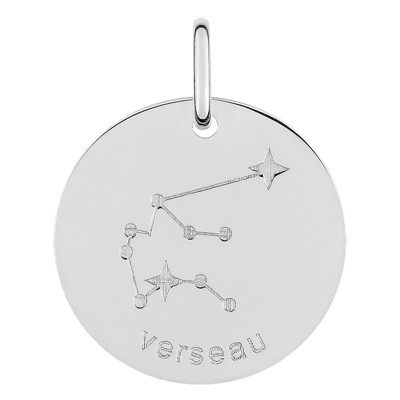 Pendentif Constellation Verseau, Argent, 17mm - Emanessence