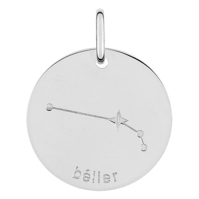 Pendentif Constellation Bélier, Argent, 17mm - Emanessence
