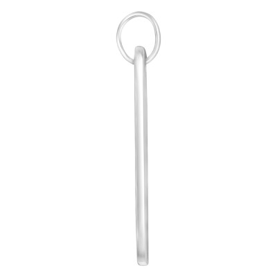 Pendentif Plaque Rectangulaire Brossée, Argent 925, 30x18,50mm - Emanessence