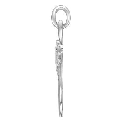 Pendentif Croix Coeur Ailé, Argent 925, 30x19mm - Emanessence