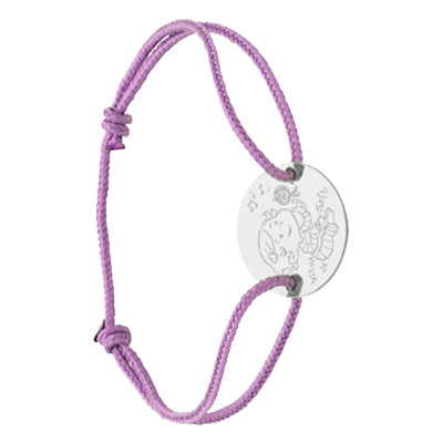 Bracelet Cordon Enfant & Oiseau, Or Blanc 750 - La Fée Galipette