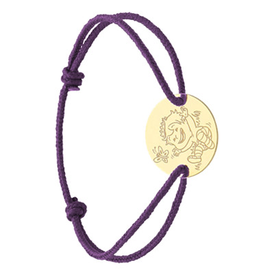 Bracelet Cordon Médaille Garçon, Or Jaune 750 - La Fée Galipette