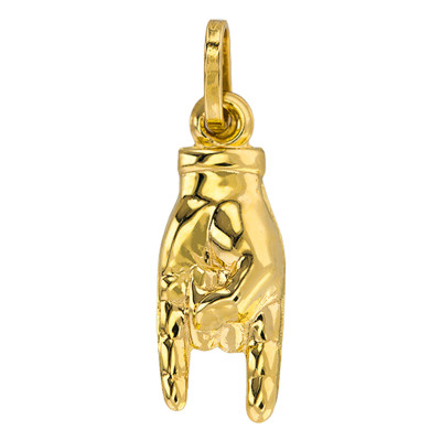 Pendentif Main Italienne, Or Jaune 375 - Emanessence