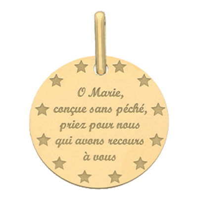 Médaille Vierge Miraculeuse, Or Jaune, 16mm - Lucas Lucor