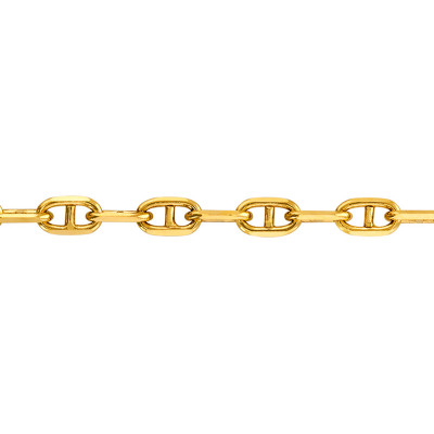Chaîne Marine, Or jaune 750, 55 cm - Manillon