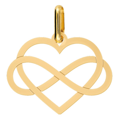 Pendentif Cœur infini ajouré, Or jaune - Lucas Lucor