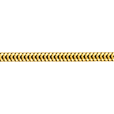 Chaîne Serpentine Ronde, Or jaune 750, 45 cm - Manillon