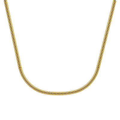 Chaîne Serpentine Ronde, Or jaune 750, 55 cm - Manillon