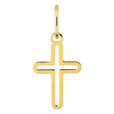 Pendentif Croix Ajourée, Or Jaune 375, 12x7,80 mm - Emanessence