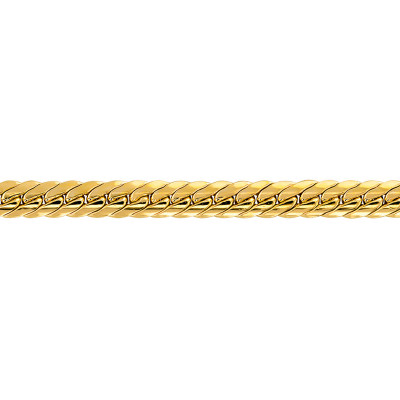 Chaîne Anglaise Creuse, Or jaune 750, 42 cm - Manillon