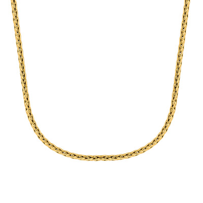 Chaîne Palmier Creuse, Or jaune 750, 45 cm - Manillon