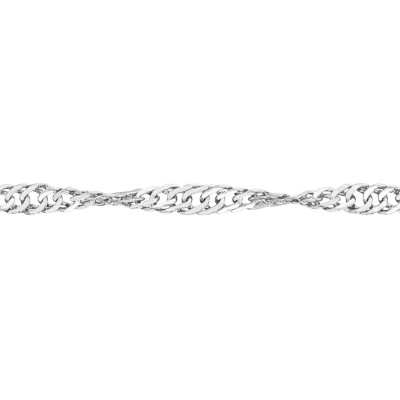 Chaine Torsadée Singapour, Argent 925, 50 cm - Manillon