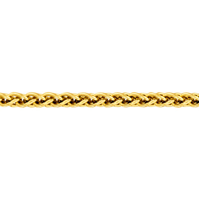 Chaîne Spiga, Or jaune 375, 40 cm - Manillon