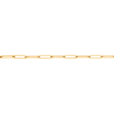 Chaîne maille Rectangulaire, Or Jaune 750, 45 cm - Manillon