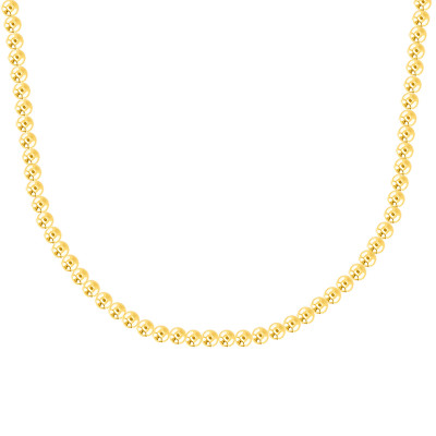 Chaîne Boule Classique, Or jaune 750, 65 cm - Manillon