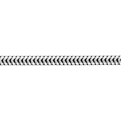 Chaîne maille serpentine carrée, Or blanc 750, 60 cm - Manillon