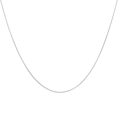 Chaîne Serpentine Ronde, Or Blanc 375, 0,80 mm, 41 cm - Manillon