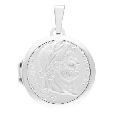 Pendentif Porte Photo Napoléon III, Argent 925, 22mm - Vandona