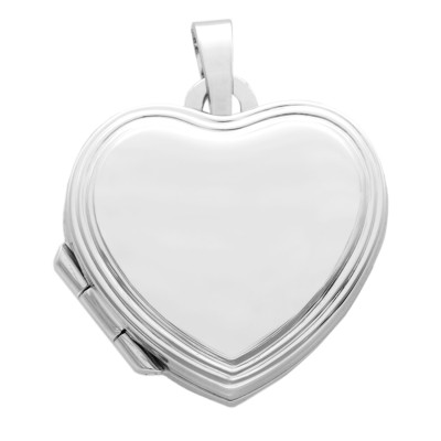 Pendentif Photo Coeur, Argent 925, 17x18mm - Vandona