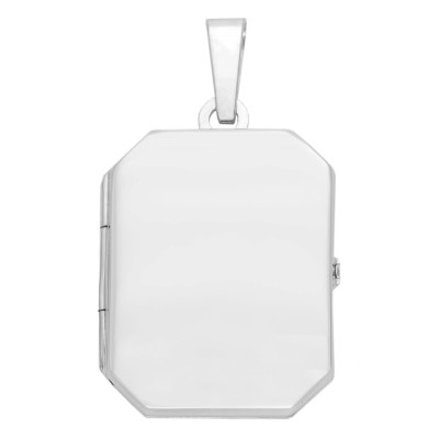 Médaillon Photo Octogone, Argent 925, 17x21mm - Vandona