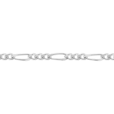 Chaîne Figaro 1-3, Argent 925, 60 cm - Manillon