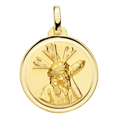 Médaille Christ Grand Pouvoir, Or Jaune 750, 18 & 20mm - Lumiosa