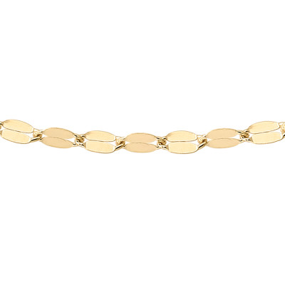 Chaîne Forzatina, Or Jaune 375, 1.80 mm, 41 cm - Manillon