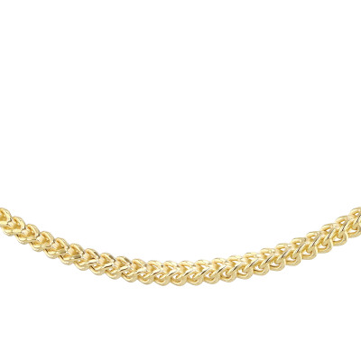 Chaîne Maille Franco, Or Jaune 375, 2 mm, 46 cm - Manillon