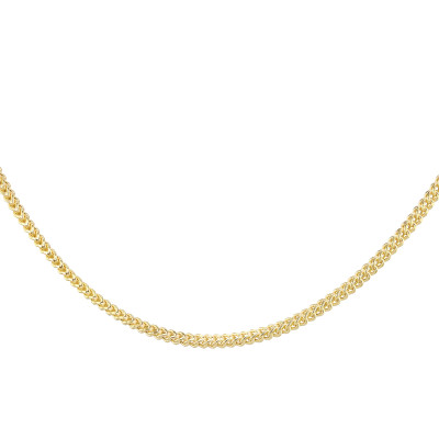 Chaîne Maille Franco, Or Jaune 375, 2 mm, 46 cm - Manillon