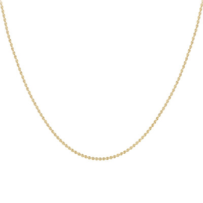 Chaîne Forzatina Diamantée, Or Jaune 375, 2.80 mm, 41 cm - Manillon