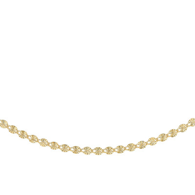 Chaîne Forzatina Diamantée, Or Jaune 375, 2.80 mm, 41 cm - Manillon