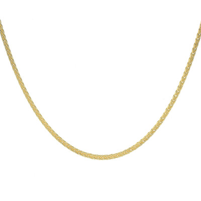 Chaîne Maille Spiga, Or Jaune 375, 3 mm, 46 cm - Manillon