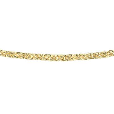 Chaîne Maille Spiga, Or Jaune 375, 3 mm, 46 cm - Manillon