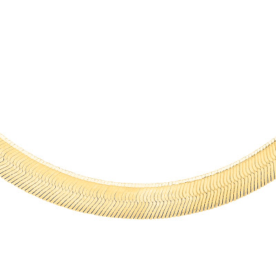 Chaîne Maille Chevron, Or Jaune 375, 4.90mm, 41 cm - Manillon