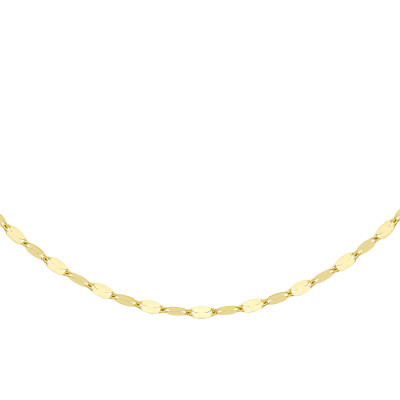 Chaîne Forzatina, Or Jaune 375, 2.30 mm, 46 cm - Manillon
