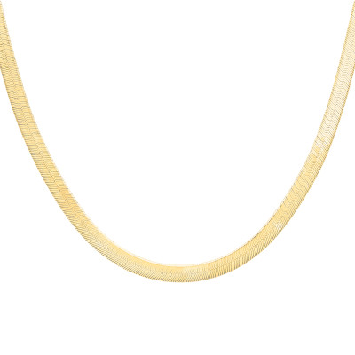 Chaîne Maille Miroir, Or Jaune 375, 3.40mm, 41 cm - Manillon