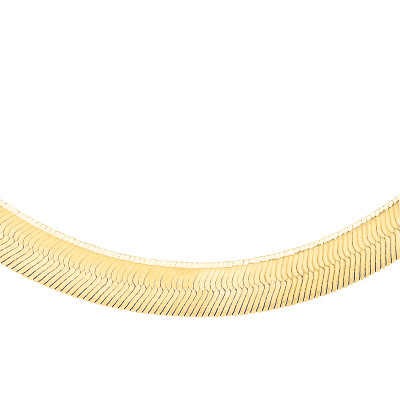 Chaîne Maille Miroir, Or Jaune 375, 3.40mm, 41 cm - Manillon