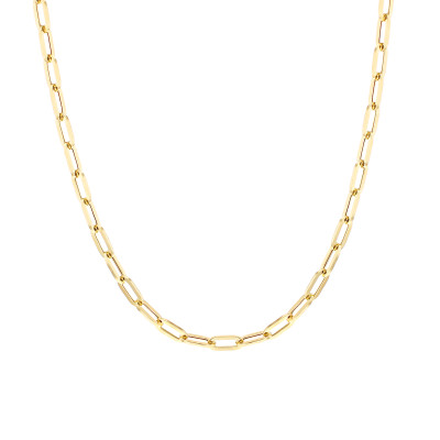Chaîne Maille Ovale, Or jaune 375, 51 cm, 4,90 mm - Manillon