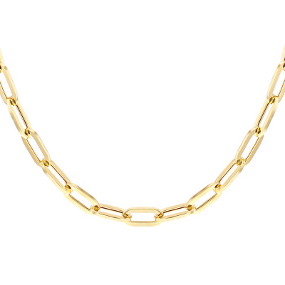 Chaîne Maille Ovale, Or jaune 375, 51 cm, 4,90 mm - Manillon