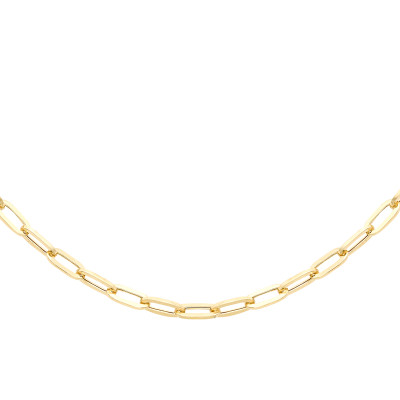 Chaîne Maille Ovale, Or Jaune 375, 46 cm, 3,50 mm - Manillon