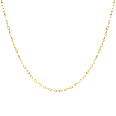 Chaîne Maille Marine, Or Jaune 375, 2.60 mm, 46 cm - Manillon