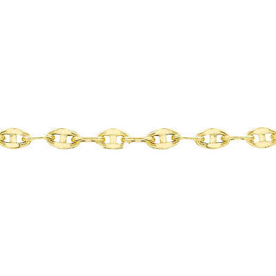Chaîne Maille Marine, Or Jaune 375, 2.60 mm, 46 cm - Manillon