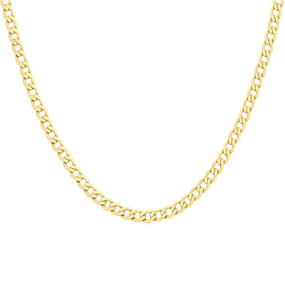 Chaîne Gourmette, Or Jaune 375, 6.10mm, 46 cm - Manillon