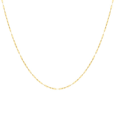 Collier à Maillons Plats, Or Jaune 375, 41 cm, 1,60 mm - Manillon