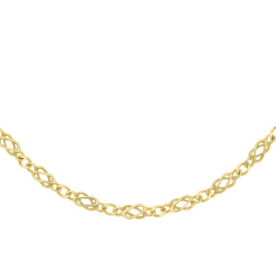 Chaîne Maille Celtique, Or Jaune 375, 4mm, 46 cm - Manillon